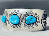 Important Wilford Begay Vintage Native American Navajo Turquoise Sterling Silver Bracelet-Nativo Arts