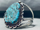 Important Will Singer Vintage Native American Navajo Turquoise Nugget Sterling Silver Bracelet-Nativo Arts