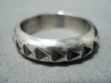Impressive Navajo Sterling Silver Band Ring Native American-Nativo Arts