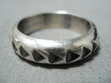 Impressive Navajo Sterling Silver Band Ring Native American-Nativo Arts