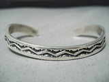 Impressive Navajo Sterling Silver Bracelet Native American-Nativo Arts