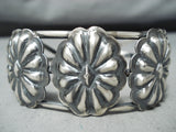 Impressive Navajo Sterling Silver Concho Bracelet Native American-Nativo Arts