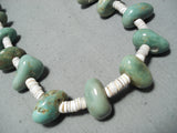 Impressive Santo Domingo Royston Turquoise Heishi Necklace Native American-Nativo Arts