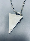 Impressive Vintage Native American Navajo Blue Diamond Turquoise Sterling Silver Necklace-Nativo Arts