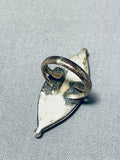 Impressive Vintage Native American Navajo Cerrillos Turquoise Sterling Silver Ring-Nativo Arts