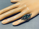 Impressive Vintage Native American Navajo Cerrillos Turquoise Sterling Silver Ring-Nativo Arts