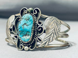 Impressive Vintage Native American Navajo Morenci Turquoise Sterling Silver Bracelet-Nativo Arts