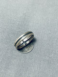 Impressive Vintage Native American Navajo Sterling Silver Mercury Dime Ring-Nativo Arts