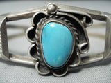 Impressive Vintage Native American Navajo Turquoise Sterling Silver Bracelet-Nativo Arts