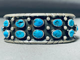 Impressive Vintage Native American Navajo Turquoise Sterling Silver Bracelet-Nativo Arts