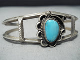 Impressive Vintage Native American Navajo Turquoise Sterling Silver Bracelet-Nativo Arts