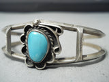 Impressive Vintage Native American Navajo Turquoise Sterling Silver Bracelet-Nativo Arts