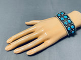 Impressive Vintage Native American Navajo Turquoise Sterling Silver Bracelet-Nativo Arts