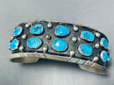 Impressive Vintage Native American Navajo Turquoise Sterling Silver Bracelet-Nativo Arts