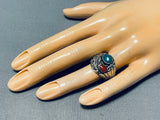 Impressive Vintage Native American Navajo Turquoise Sterling Silver Ring-Nativo Arts