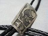 Impressive Vintage Navajo Sterling Silver Bolo Native American-Nativo Arts