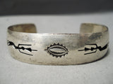 Impressive Vintage Navajo Sterling Silver Bracelet Old Native American-Nativo Arts