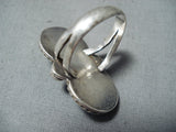 Impressive Vintage Navajo Turquoise Sterling Silver Ring Native American Old-Nativo Arts
