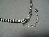 Incredible Hand Tooled Native American Sterling Silver Bead Necklace-Nativo Arts