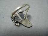 Incredible Intricate Vintage Native American Navajo Turquoise Sterling Silver Swirl Ring-Nativo Arts