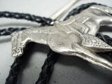 Incredible Native American Navajo Sterling Silver Horse Bolo-Nativo Arts