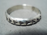 Incredible Navajo Sterling Silver Band Ring Native American-Nativo Arts
