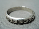 Incredible Navajo Sterling Silver Band Ring Native American-Nativo Arts