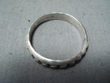 Incredible Navajo Sterling Silver Band Ring Native American-Nativo Arts