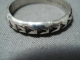 Incredible Navajo Sterling Silver Band Ring Native American-Nativo Arts