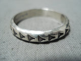 Incredible Navajo Sterling Silver Band Ring Native American-Nativo Arts