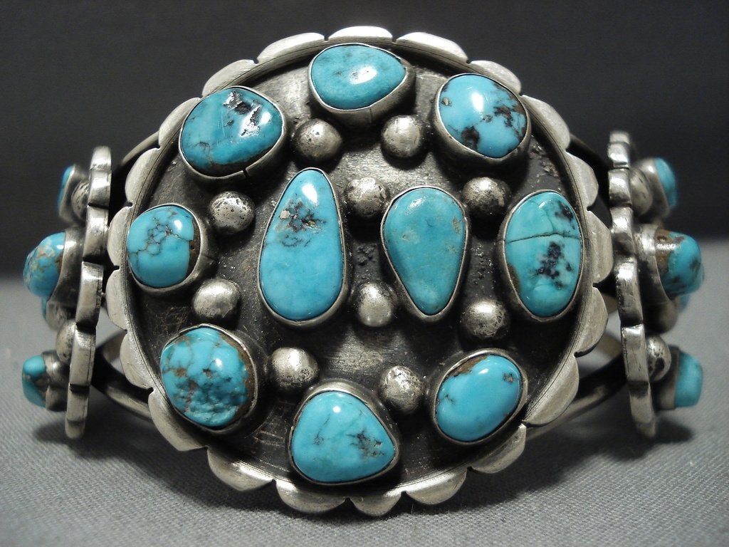Incredible Vintage Native American Jewelry Navajo Deepset