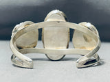 Incredible Vintage Native American Navajo Blue Thunder Turquoise Sterling Silver Bracelet-Nativo Arts