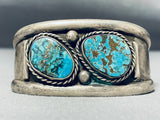 Incredible Vintage Native American Navajo Kingman Turquoise Sterling Silver Bracelet-Nativo Arts