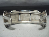 Incredible Vintage Native American Navajo Long Coral Sterling Silver Bracelet-Nativo Arts
