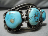 Incredible Vintage Native American Navajo Sky Blue Turquoise Sterling Silver Bracelet Cuff-Nativo Arts