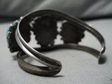 Incredible Vintage Native American Navajo Sky Blue Turquoise Sterling Silver Bracelet Cuff-Nativo Arts