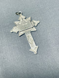 Incredible Vintage Native American Navajo Sterling Silver Cross Pendant-Nativo Arts