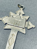 Incredible Vintage Native American Navajo Sterling Silver Cross Pendant-Nativo Arts