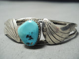 Incredible Vintage Native American Navajo Turquoise Sterling Silver Bracelet Old-Nativo Arts