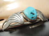 Incredible Vintage Native American Navajo Turquoise Sterling Silver Bracelet Old-Nativo Arts