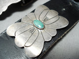 Incredible Vintage Native American Navajo Turquoise Sterling Silver Concho Belt Old-Nativo Arts