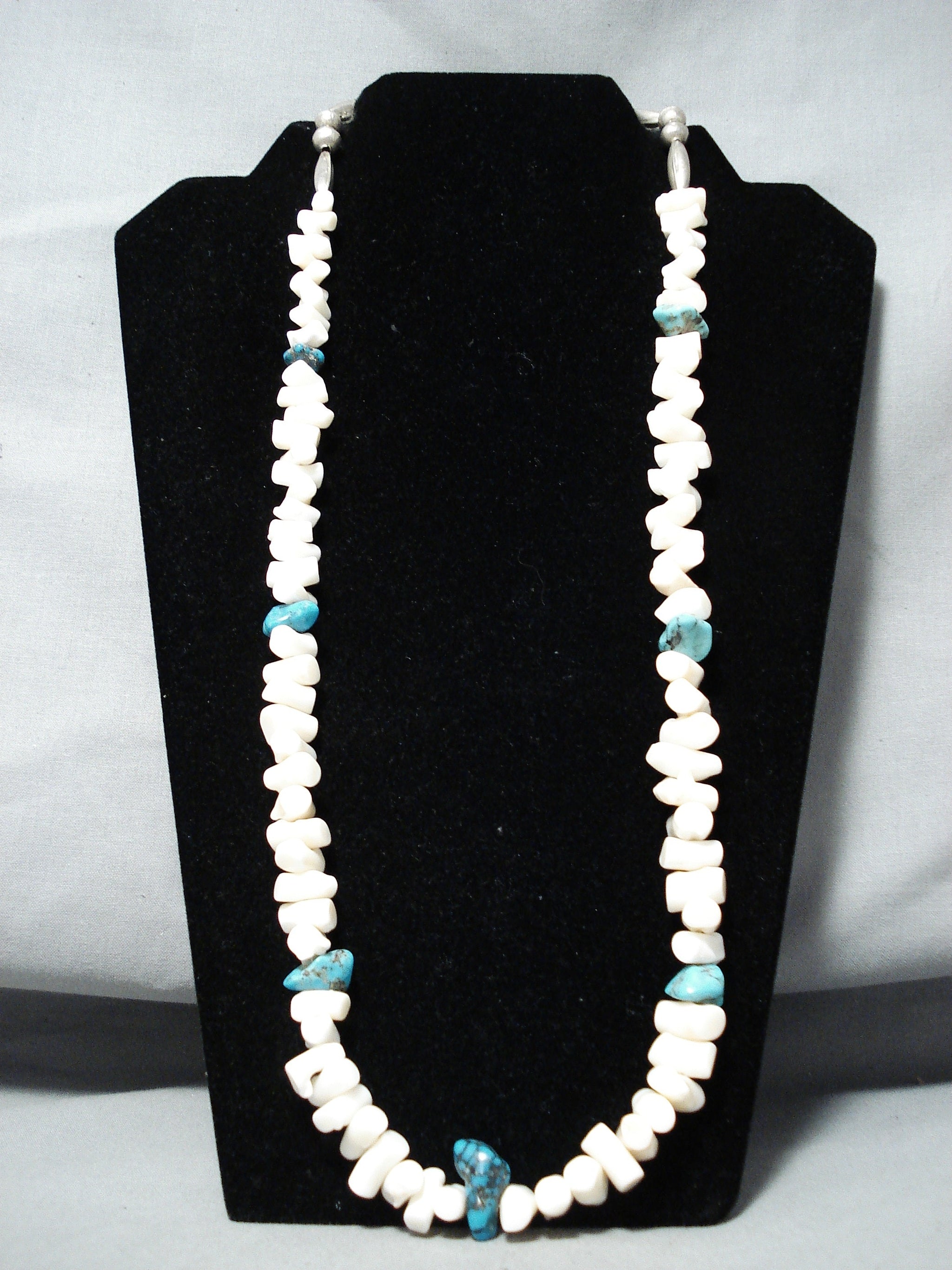 Incredible Vintage Native American Navajo White Coral Sterling 