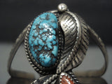 Incredible Vintage Navajo Coral Sterling Native American Jewelry Silver Bracelet-Nativo Arts
