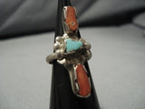 Incredible Vintage Navajo Sterling Silver Turquoise Native American Ring-Nativo Arts