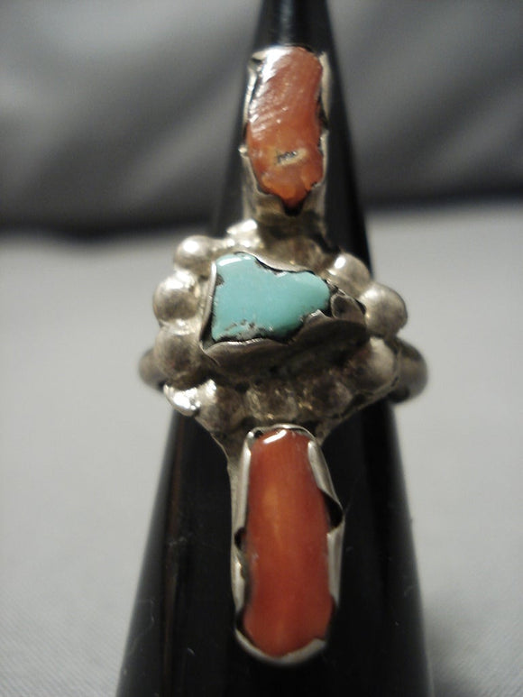 Incredible Vintage Navajo Sterling Silver Turquoise Native American Ring-Nativo Arts