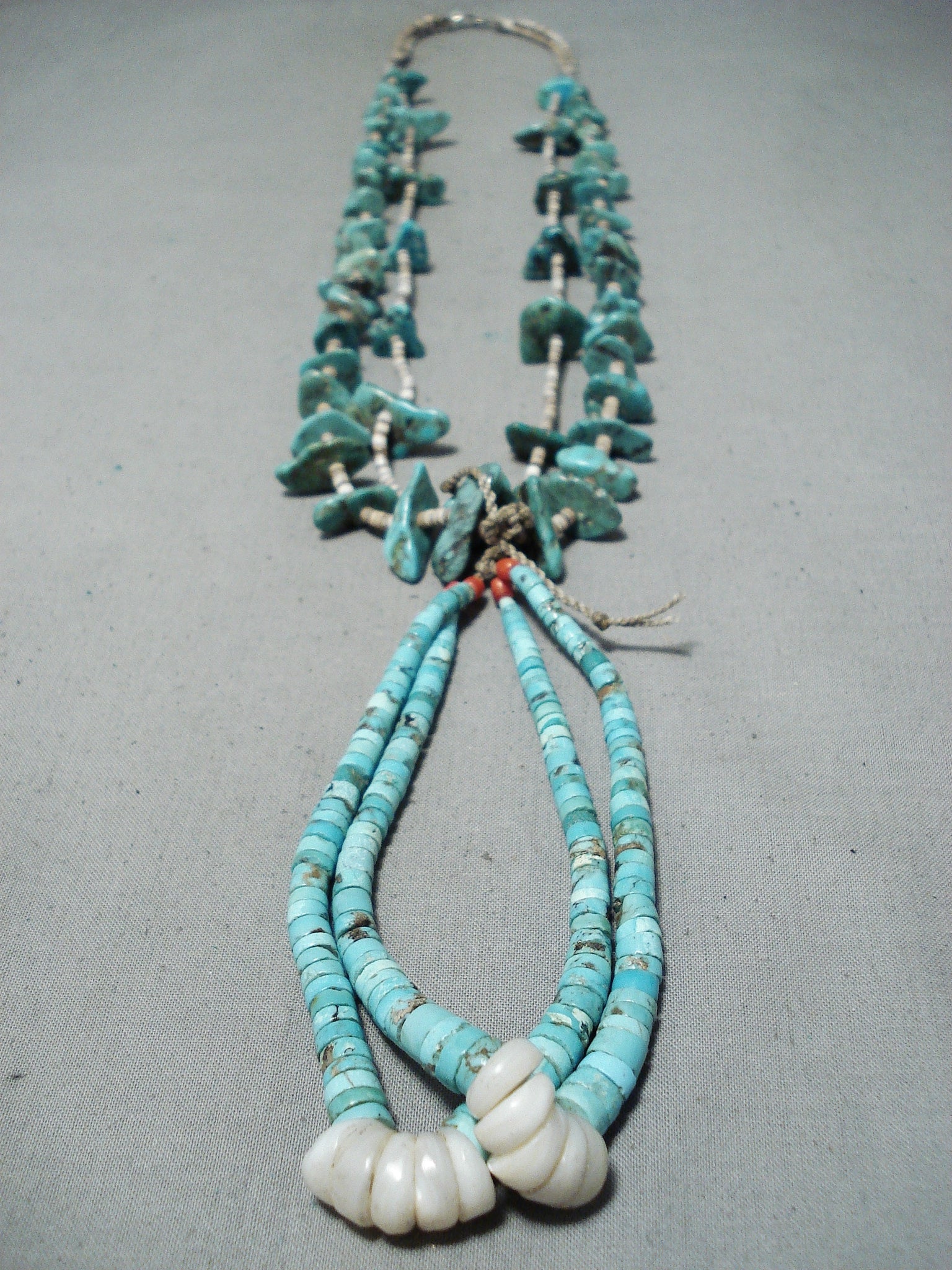 Incredible Vintage Navajo Turquoise Necklace Native American Old