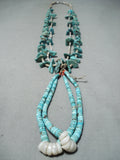 Incredible Vintage Navajo Turquoise Necklace Native American Old-Nativo Arts