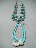 Incredible Vintage Navajo Turquoise Necklace Native American Old-Nativo Arts