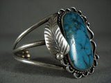 Intense Spider Vein Turquoise Vintage Navajo Native American Jewelry Silver Bracelet-Nativo Arts