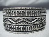 Intense Vintage Navajo Sterling Silver Bracelet Native American Old-Nativo Arts